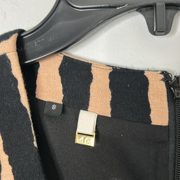 Anthropologie 4.Collective Zebra Print Labyrinth Sheath V-neck Dress - Picture 3 of 6